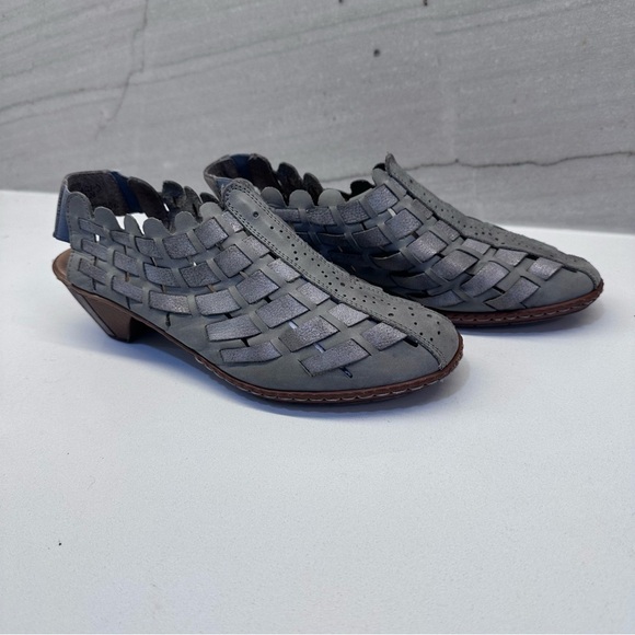 Rieker Sina 78 woven leather, comfort shoes, walking shoes grey EU37 /US 6 - Picture 2 of 15